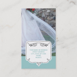 Tarjetas de visita boda {Verde azulado}