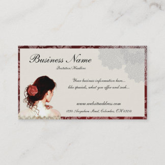Tarjetas de visita bonitas del diseño de la mujer