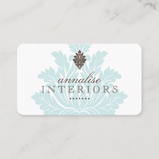 Tarjetas de visita bonitas del interiorista (Anverso)