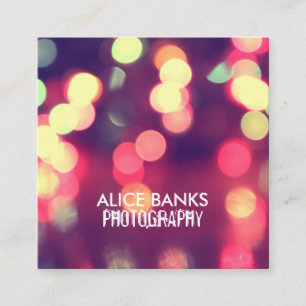 Tarjetas de visita borrosas de las luces