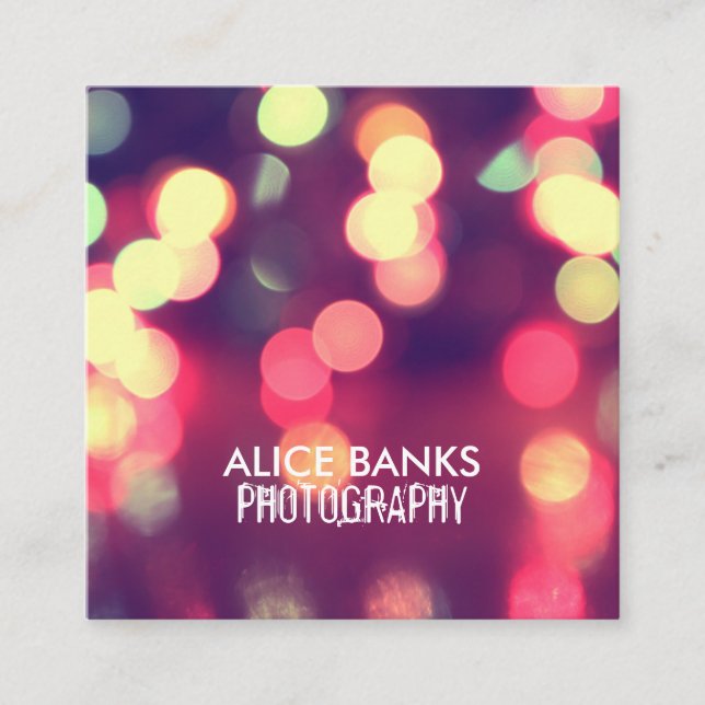 Tarjetas de visita borrosas de las luces