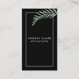 Tarjetas de visita botánica negra