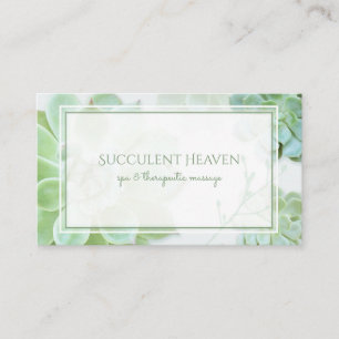 Tarjetas de visita botánicas de los Succulents