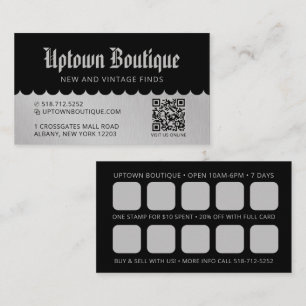 Tarjetas de visita Boutique Reward QR Code