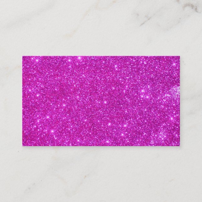 Tarjetas de visita brillantes del purpurina rosado (Anverso)