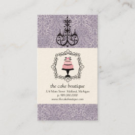 Tarjetas de visita Cake Boutique Fancy Violet Dama