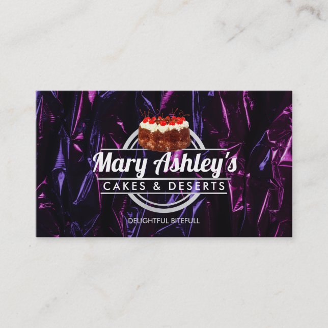 Tarjetas de visita Cake Slogans (Anverso)