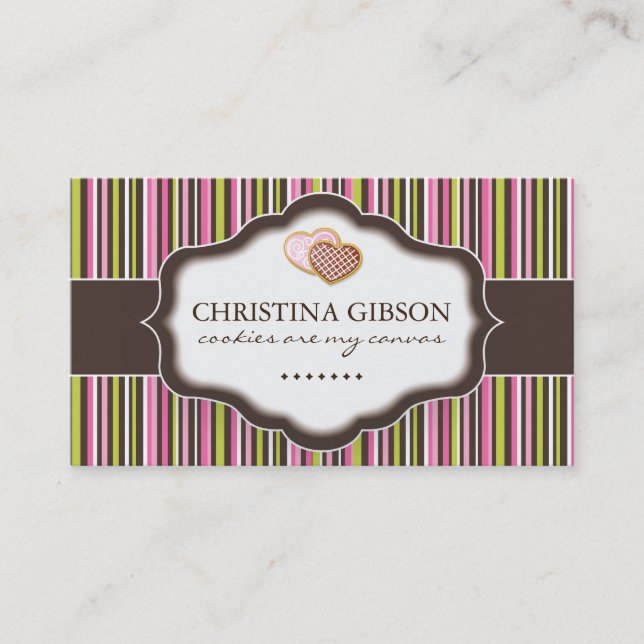 Tarjetas de visita caprichosas de la panadería (Anverso)