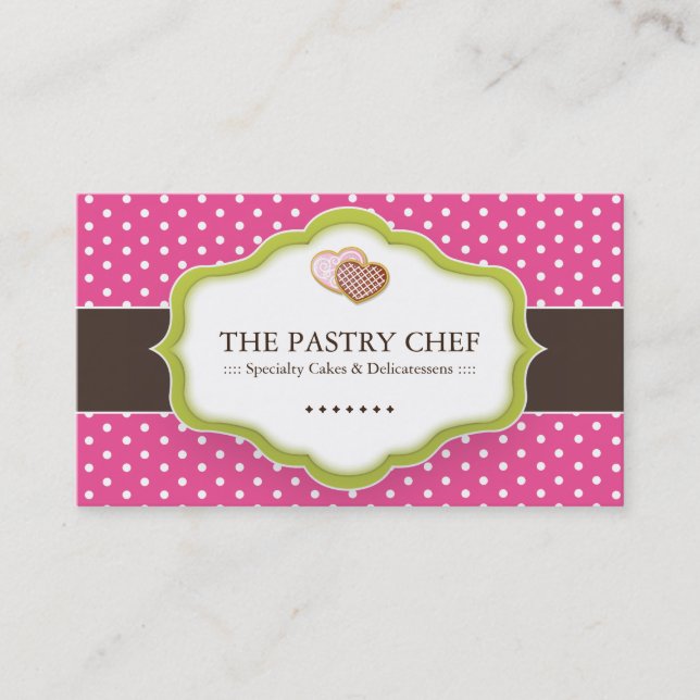 Tarjetas de visita caprichosas de la panadería (Anverso)