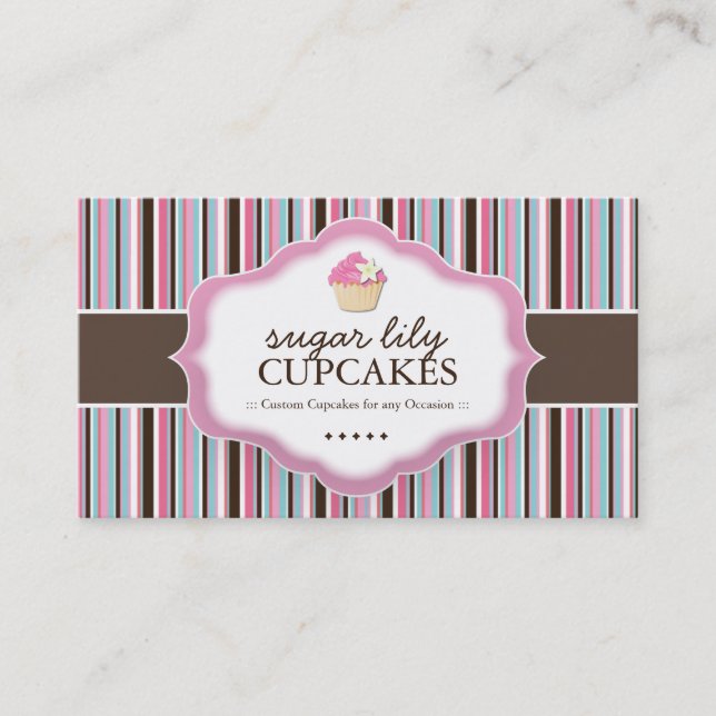 Tarjetas de visita caprichosas de la panadería (Anverso)