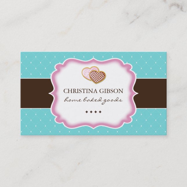 Tarjetas de visita caprichosas de la panadería (Anverso)
