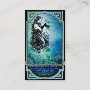 Tarjetas de visita caprichosas de la sirena
