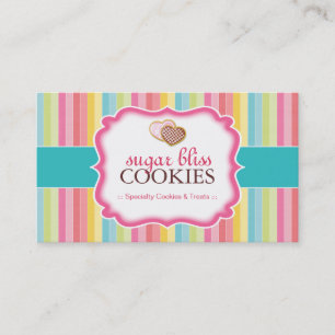 Tarjetas de visita caprichosas de las galletas