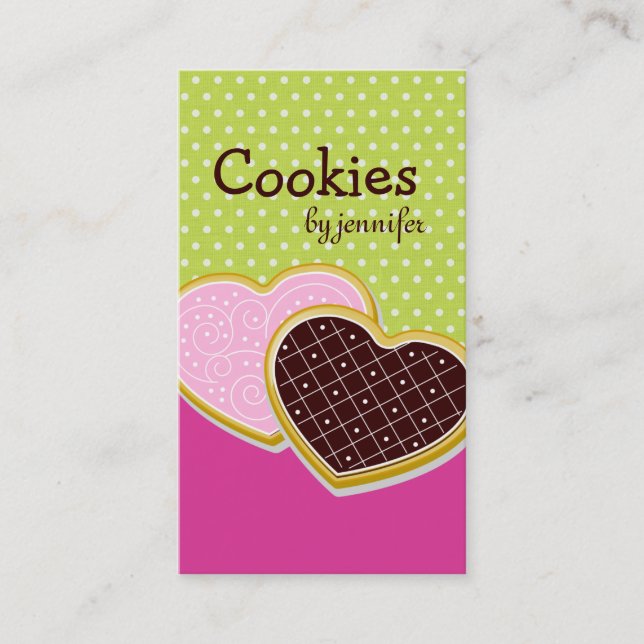 Tarjetas de visita caprichosas de las galletas (Anverso)