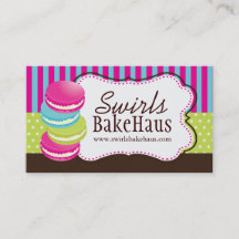 Tarjetas de visita caprichosas de Macarons de la