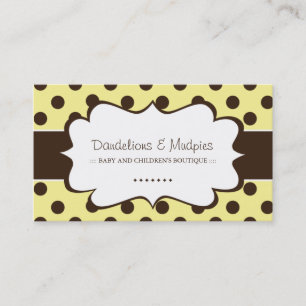 Tarjetas de visita caprichosas del boutique