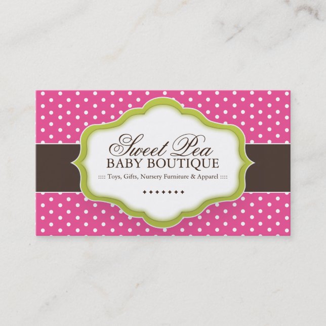 Tarjetas de visita caprichosas del boutique del (Anverso)