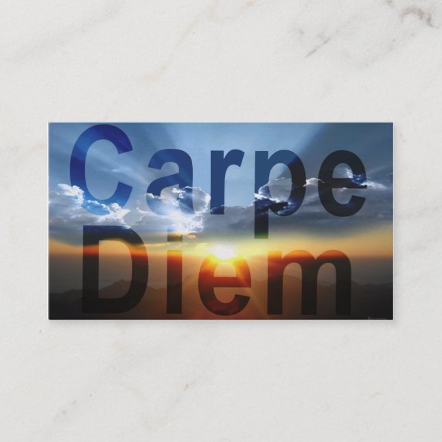 Tarjetas de visita Carpe Diem (Anverso)