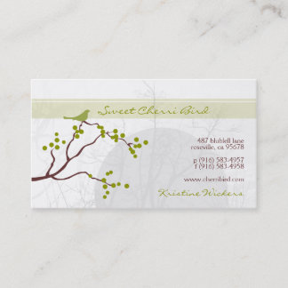 Tarjetas de visita Cherri Bird [verde]