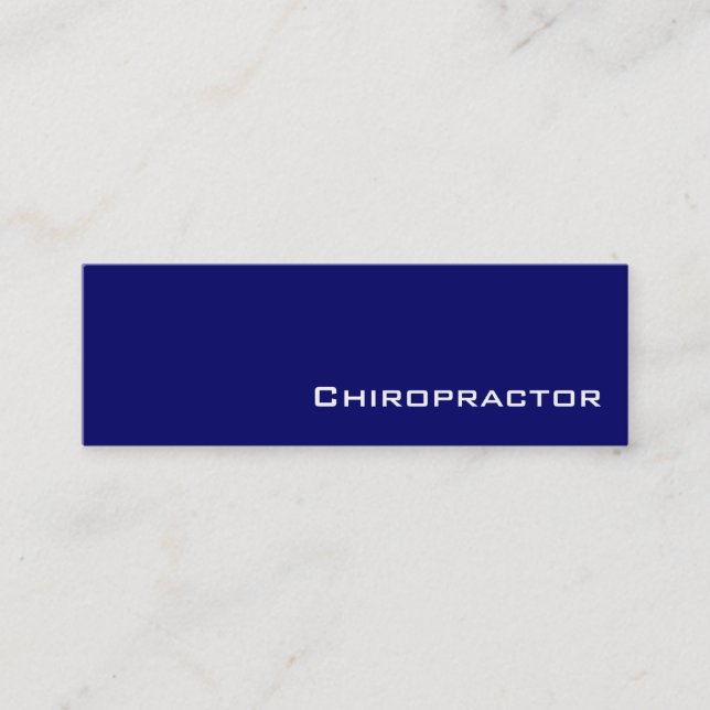 Tarjetas de visita Chiropractor blanco de la Marin (Anverso)