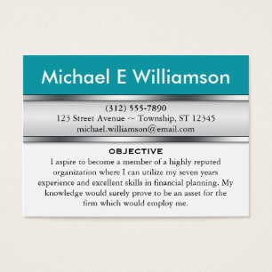 Tarjetas de visita ciánicas del CURRICULUM VITAE