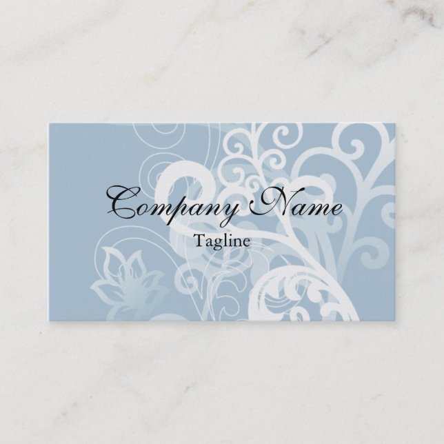 Tarjetas de visita clásicas azules elegantes del (Anverso)