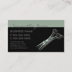Tarjetas de visita clásicas para el corte de pelo 