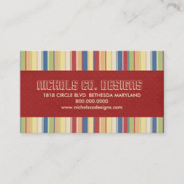 Tarjetas de visita Classic Colorts Stripes