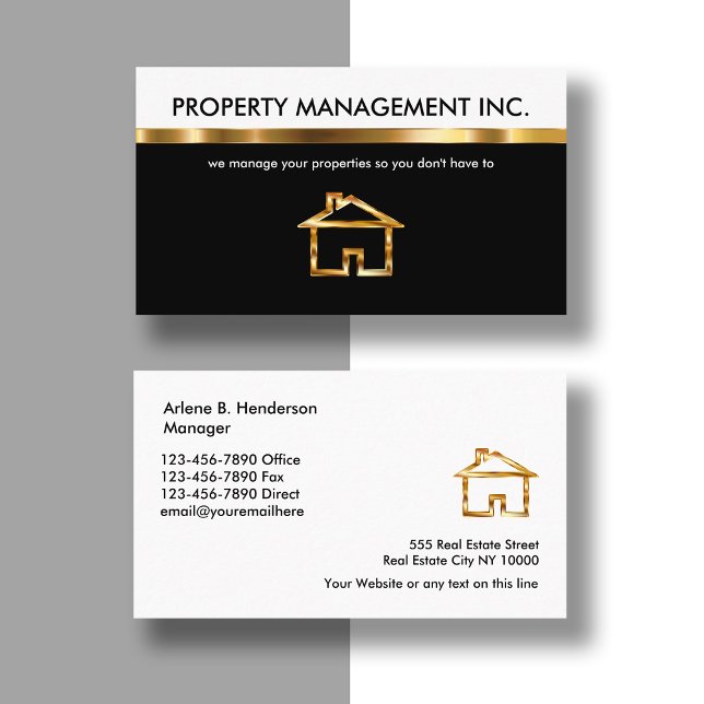 Tarjetas de visita Classy Property Management (Subido por el creador)