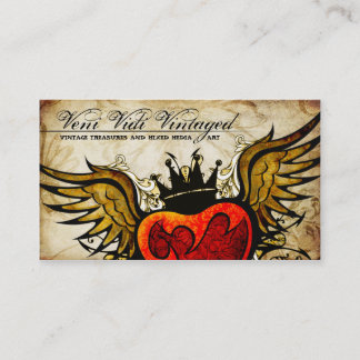 Tarjetas de visita coas alas tatuaje urbano del