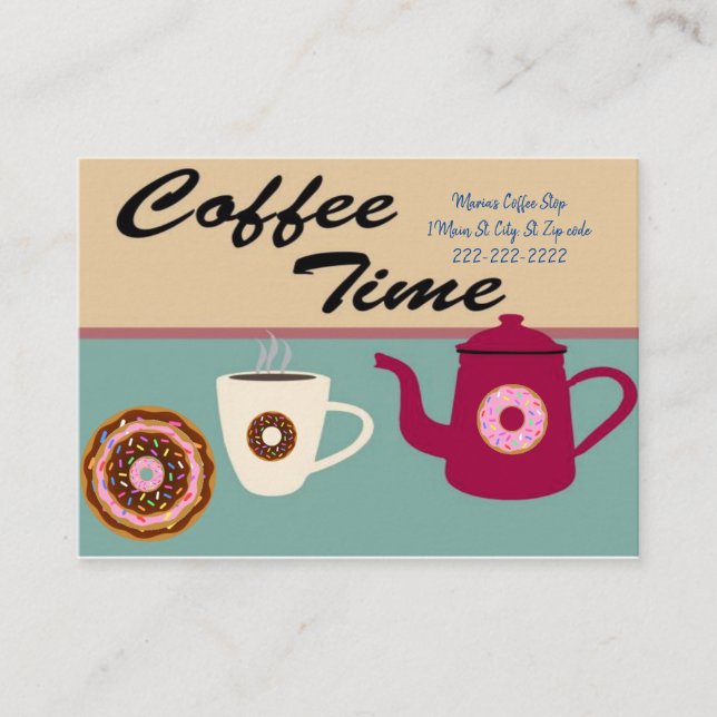 Tarjetas de visita, Coffee Shop (Anverso)