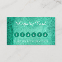 Tarjetas de visita color agua verde