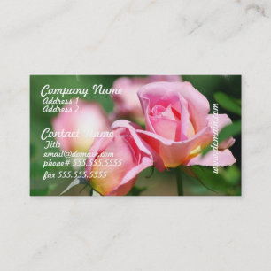 Tarjetas de visita color de rosa rosadas del brote
