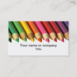 Tarjetas de visita coloreadas de los lápices