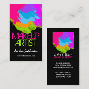 Tarjetas de visita coloridas del artista de