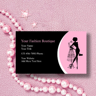 Tarjetas de visita comercial con boutique Clothing