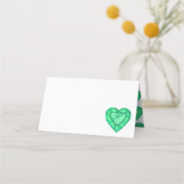 Tarjetas de visita con acuarela de color verde esm
