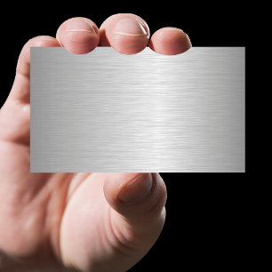 Tarjetas de visita con aspecto metálico en blanco
