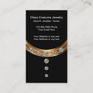 Tarjetas de visita con clase de la joyería
