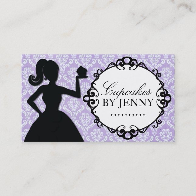 Tarjetas de visita con clase de la silueta de la (Anverso)