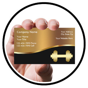 Tarjetas de visita con clase del club de fitness