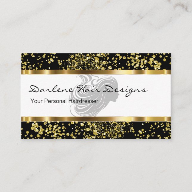 Tarjetas de visita con clase del peluquero de la (Anverso)