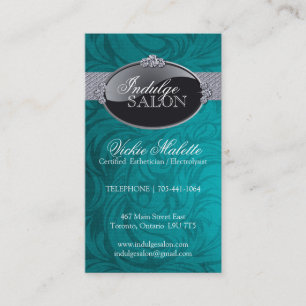 Tarjetas de visita con clase del salón y del