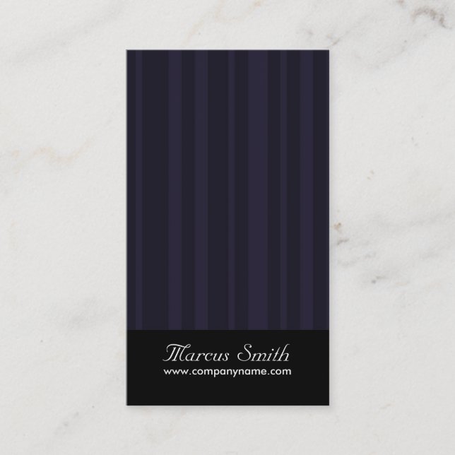 Tarjetas de visita con clase - diseño de la raya (Anverso)
