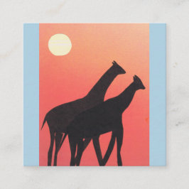 Tarjetas de visita con diseño de jirafa