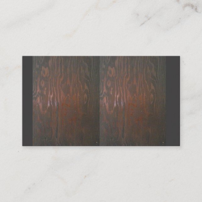 Tarjetas de visita con diseño de manchas de madera (Anverso)