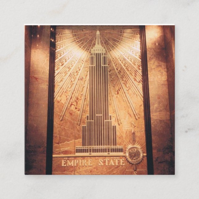 Tarjetas de visita con diseño Empire State (Anverso)