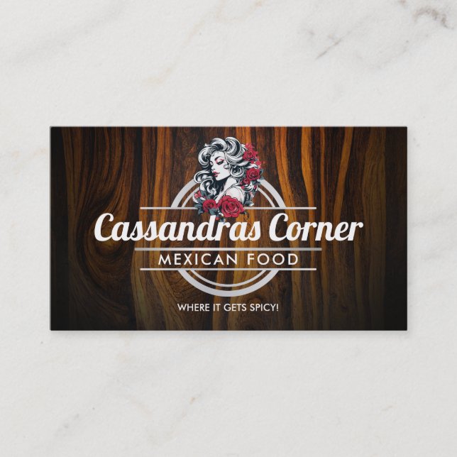 Tarjetas de visita con el logotipo de la mujer per (Anverso)