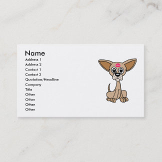 Tarjetas de visita con el perro lindo de la