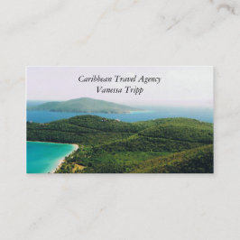 Tarjetas de visita con escena caribeña